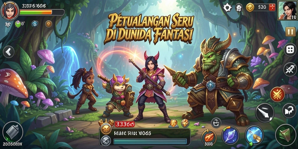 Screenshot utama dari gameplay 333666 yang mendebarkan.