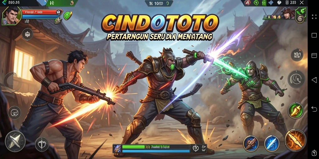 Screenshot utama dari gameplay Fighting CINDOTOTO dengan aksi seru.