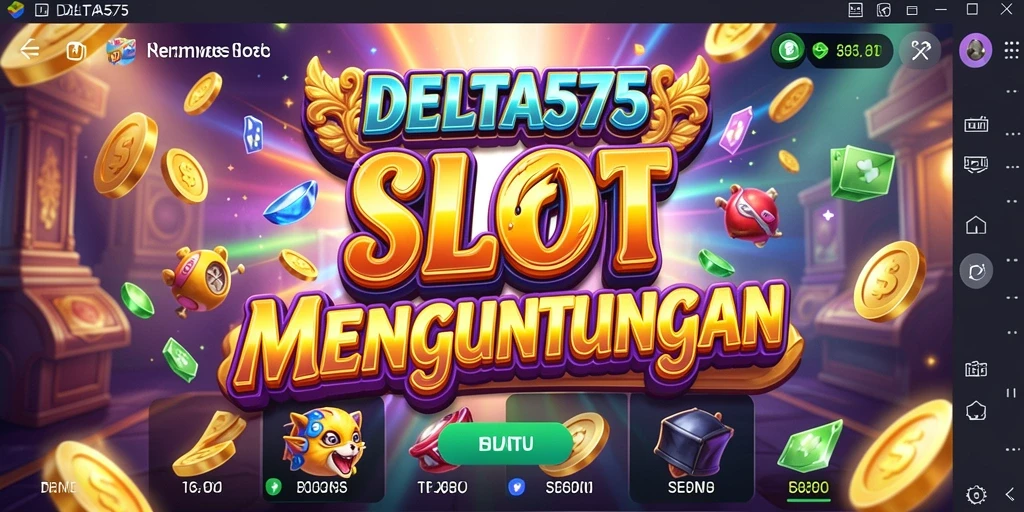 Screenshot gameplay DELTA575 yang menunjukkan mesin slot dengan grafik menawan.