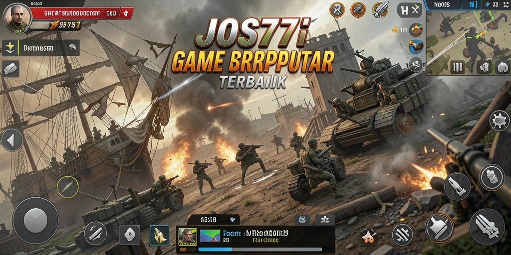 Tampilan mendebarkan dari aksi pertempuran dalam JOS77