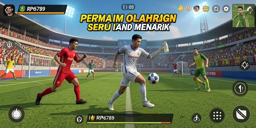 Screenshot utama RP6789 menampilkan gameplay olahraga yang intens dan kompetitif.