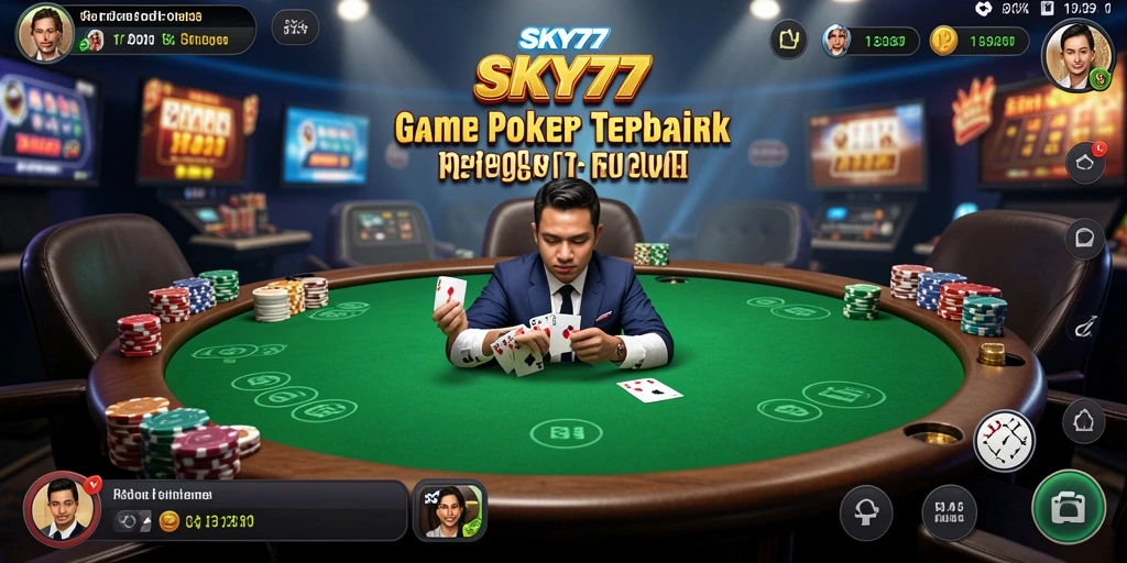 Tampilan screenshot gameplay Poker di SKY77 yang menakjubkan.